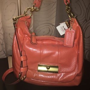 Pink Patent Leather Coach Hobo Purse
